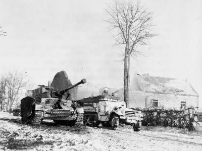 35th Infantry Division Halftrack and Panzer IV Foy Belgium Bulge 1945