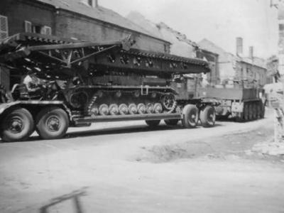 Bridgelayer Brückenleger IV on Sd.Ah. 116 trailer