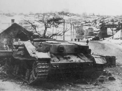 Destroyed Panzer IV tank
