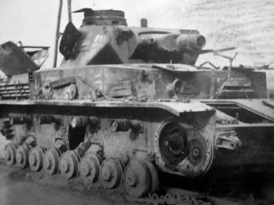 Panzer IV destroyed in France