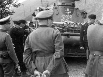 Erwin Rommel and Panzer IV number 321. 7th Panzer Division 1940