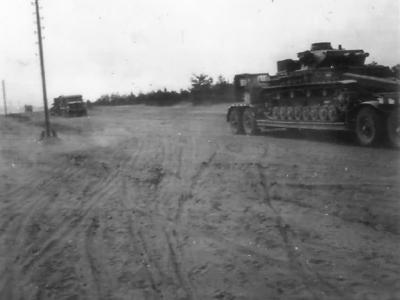 Panzer IV on trailer