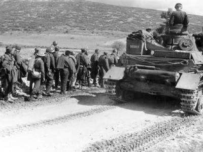 Greece Panzer IV Ausf C and POW