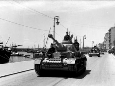 Greece Panzer IV in Harbour