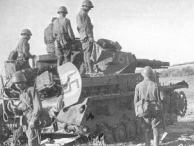 knocked out Panzer IV tank 61