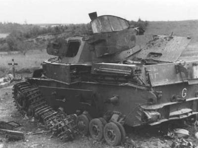 knocked out Panzer IV 54