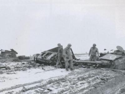 destroyed Panzer IV tanks Western Front
