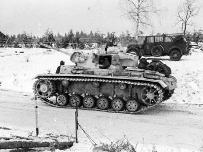 Panzer III Ausf J of the 12 Panzer division fitted with the long 5 cm gun
