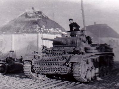 German WWII tank Panzer III ausf H Russia