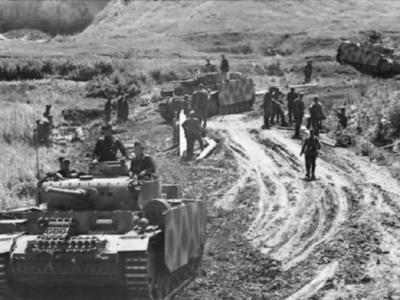 A column of Panzer III ausf M 1943