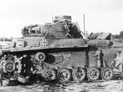 Panzer III tank destroyed 30