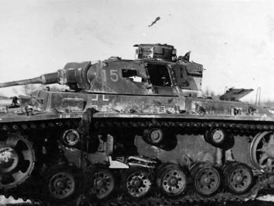 side view of a Panzer III number 15
