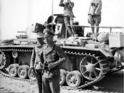 Panzerbefehlswagen III and Generalmajor von Bismarck