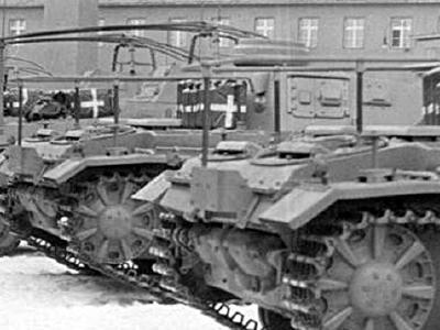Panzerbefehlswagen III command vehicles rear view