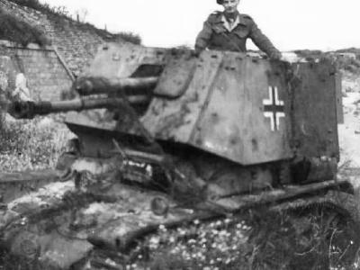 Captured Panzerjager 35R Atlantik Wall 1945