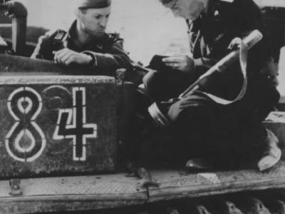 ROA Officer atop StuG 40 Warsaw Uprising 1944