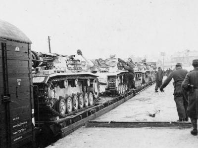StuG 40 rail transport