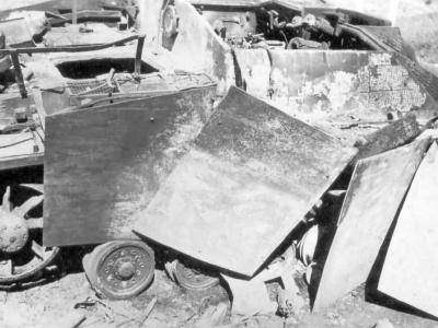 Destroyed by internal explosion StuG III 1944