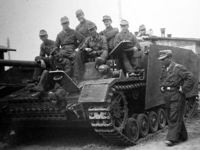 StuG IV with zimmerit Mielau Poland photo