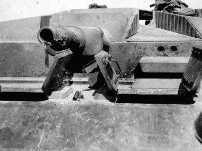 StuG III with damaged gun