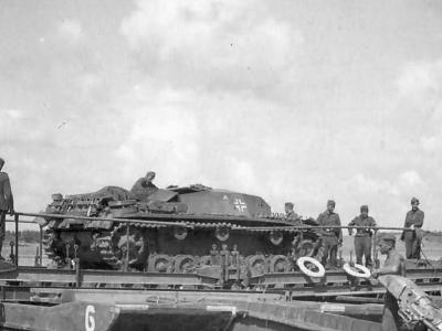StuG III on bridge