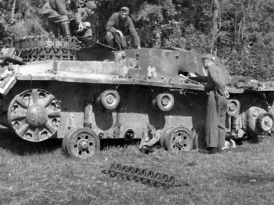 knocked out early StuG III Ausf B