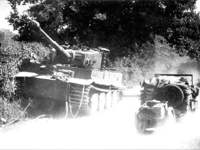 PzKpfw VI Tiger from schwere Heeres Panzer-Abteilung 508. Italy Road Cori – Artena