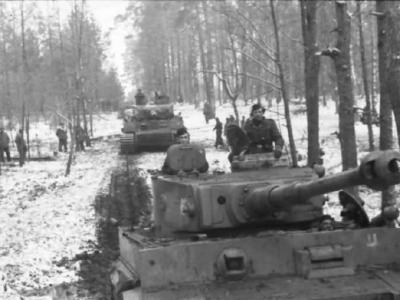 Panzer VI Tiger code S13 of Schwere Panzerkompanie SS-Panzer Regiment 2 Das Reich Eastern Front winter