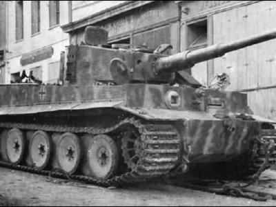 Tiger tank abandoned in France, 1944