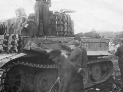Tiger tank 332 of schwere Panzer Abteilung 509 with steel roadwheels