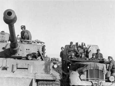 Panzer VI Tiger of Schwere Panzer-Abteilung 505, tank number 300 and Vierlingsflak