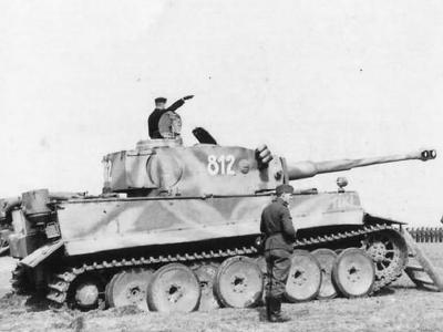 Tiger tank number 812 named Tiki of the 8/SS-Panzerregiment 2 Das Reich