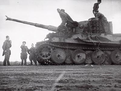 Captured Tiger I tank of the Schwere Panzer Abteilung 505, tank number 300 2