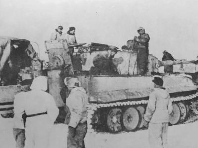 Panzerkampfwagen VI Tiger of Schwere Panzer-Abteilung 506, tank number 11 winter camouflage