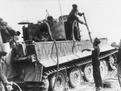 Late Tiger I (zimmerit + steel wheels) of the schwere Panzer Abteilung 509
