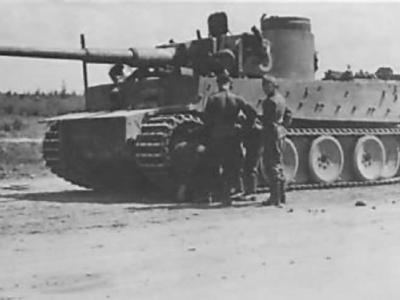 Early Tiger tank number 13 of schwere panzer abteilung 502