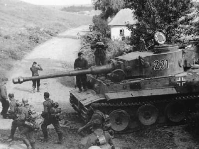 Tiger tank number 231 of Schwere Panzer Abteilung 503 during field exercises