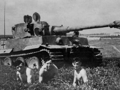 Heavy tank Tiger I of the Schwere Panzer Abteilung 503, tank number 300. Eastern Front