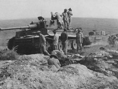 Captured Tiger I number 131 of schwere Panzer-Abteilung 504 – Afrika Korps Tunisia 1943