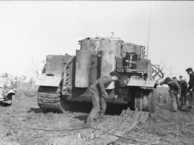 Tiger I tank number 2 of 2/schwere Panzerabteilung 508 Anzio Italy 1944 – rear view