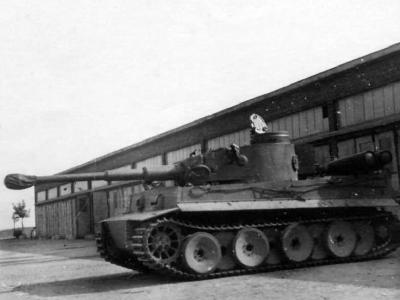 Tiger with gas bottles