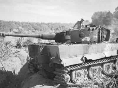 PzKpfw VI Tiger with zimmerit of the schwere Panzer-Abteilung 508. Villa Bonnaza Italy