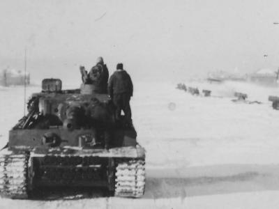 German Tiger tank of the 2/Schwere Panzer Abteilung 502. Eastern Front winter
