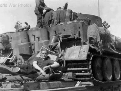 Tiger tank „312” of the Schwere Panzer-Abteilung 503 has been loaded onto a rail car for transport 1943 2