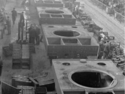 Assembly line at the Henschel factory 8
