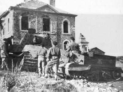 German Tiger 2 tank and Bren Carrier La Gleize Belgium