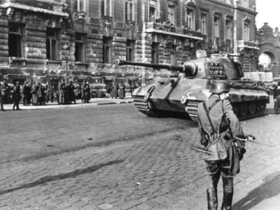 King Tiger tank of the schwere Panzer Abteilung 503. Tank number 234 Budapest Hungary 1944