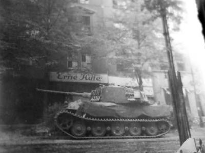 King Tiger of Schwere SS-Panzer-Abteilung 503. Pariser Strasse Berlin April 1945