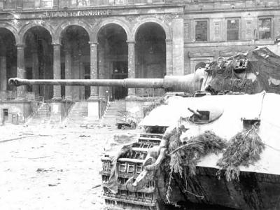 King Tiger of Schwere SS-Panzer-Abteilung 503. Potsdamer Platz Berlin 1945
