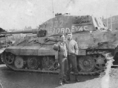 Captured King Tiger tank of the Schwere SS Panzer-Abteilung 501. Tank number 332.